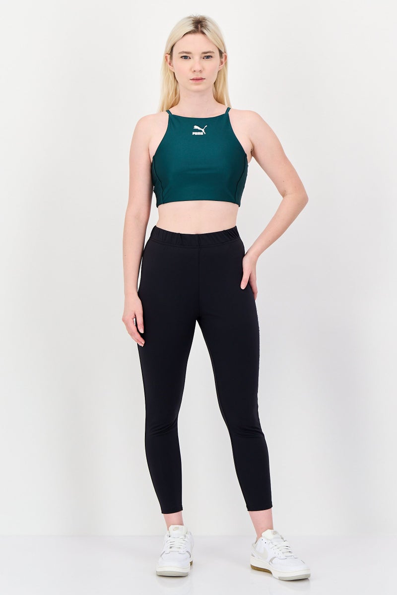 PUMA Women Tight Fit Brand Logo Sleeveless Training Top, Tale Green - Image 2